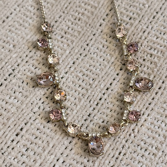 NWT Givenchy Gold Tone Crystal Frontal Necklace - Picture 3 of 7